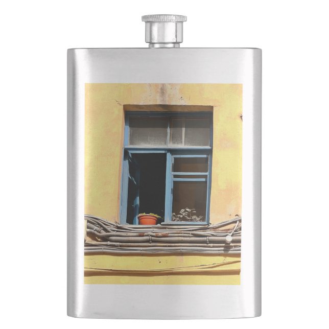 Window in Saint-Petersburg Hip Flask (Front)