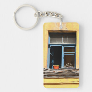 Window in Saint-Petersburg Key Ring