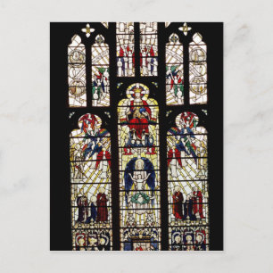 Window in Worcester Cathedral, 15th century Postcard