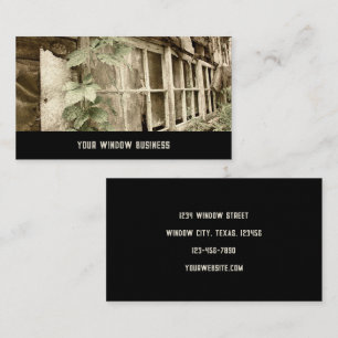 Window Installation Old Vintage Rustic Business Card