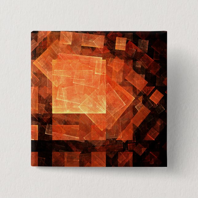 Window Light Abstract Art Button (square) (Front)