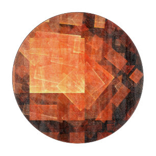 Window Light Abstract Art Circle Cutting Board