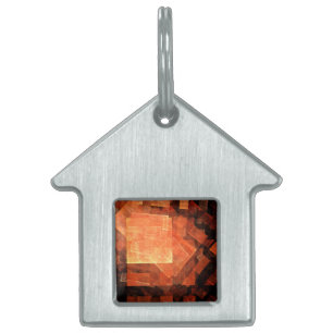 Window Light Abstract Art House Pet ID Tag