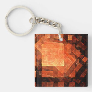Window Light Abstract Art Key Ring