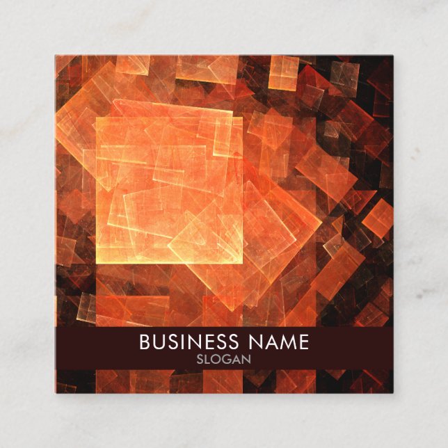 Window Light Abstract Art Professional Square Business Card (Front)