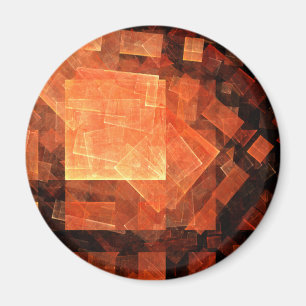 Window Light Abstract Art Round Magnet