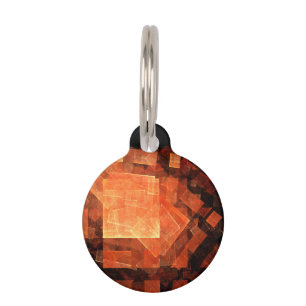 Window Light Abstract Art Round Pet Tag