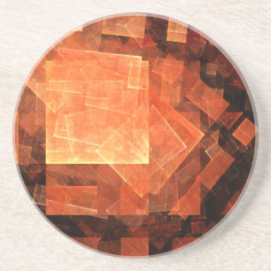 Window Light Abstract Art Sandstone Coaster