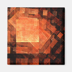 Window Light Abstract Art Square Magnet