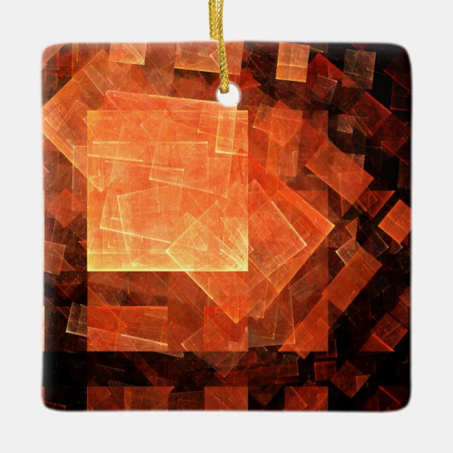 Window Light Abstract Art Square Ornament (Front)