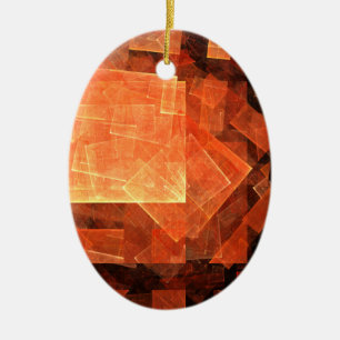 Window Light Modern Geometric Squares Abstract Art Ceramic Tree Decoration