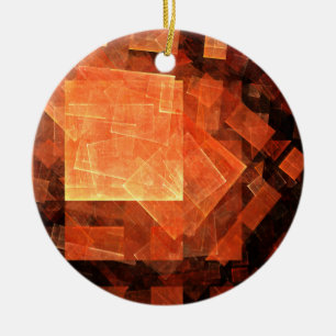 Window Light Modern Geometric Squares Abstract Art Ceramic Tree Decoration