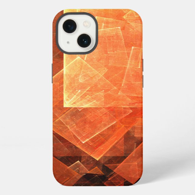 Window Light Modern Geometric Squares Abstract Art iPhone Case (Back)