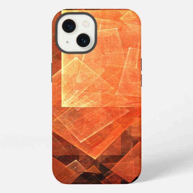 Window Light Modern Geometric Squares Abstract Art iPhone Case (Back)