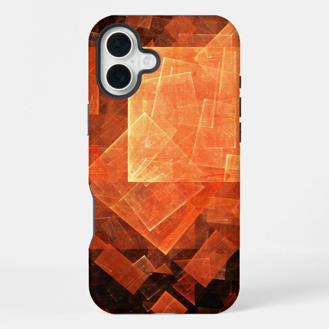 Window Light Modern Geometric Squares Abstract Art iPhone Case (Back)