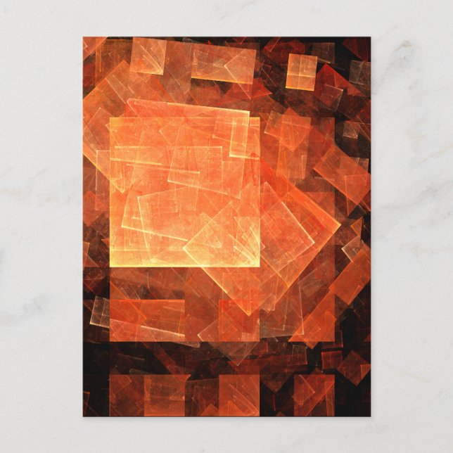 Window Light Modern Geometric Squares Abstract Art Postcard (Front)