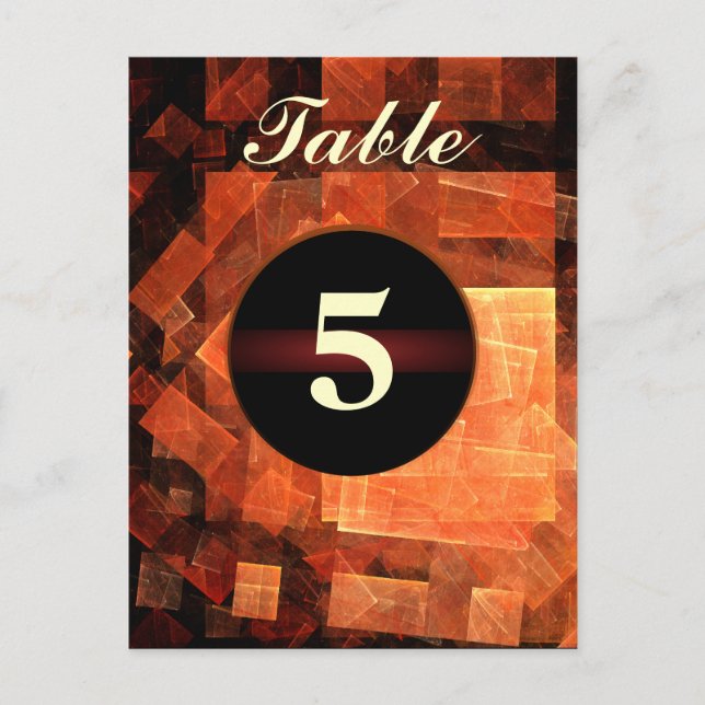 Window Light Table Number Postcard (Front)