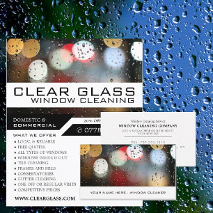 Window Lights, Window Cleaner, Cleaning Service Business Card