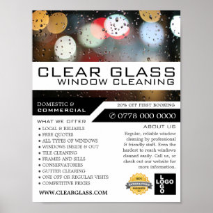 Window Lights, Window Cleaning Advertising Poster