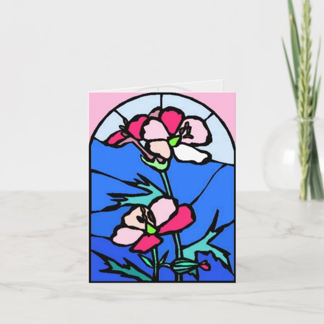 Window of Flowers Holiday Card (Front)