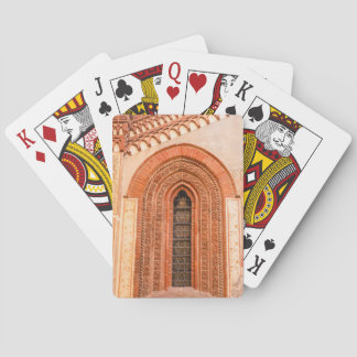 WINDOW OF GOTHIC STYLE  BICYCLE POKER CARDS
