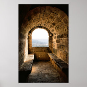 Window of Monterrey castle, Verin (Spain) Poster