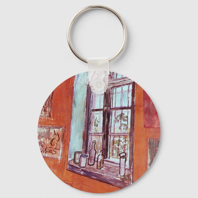 Window of Vincent van Gogh's Studio at the Asylum Key Ring (Front)