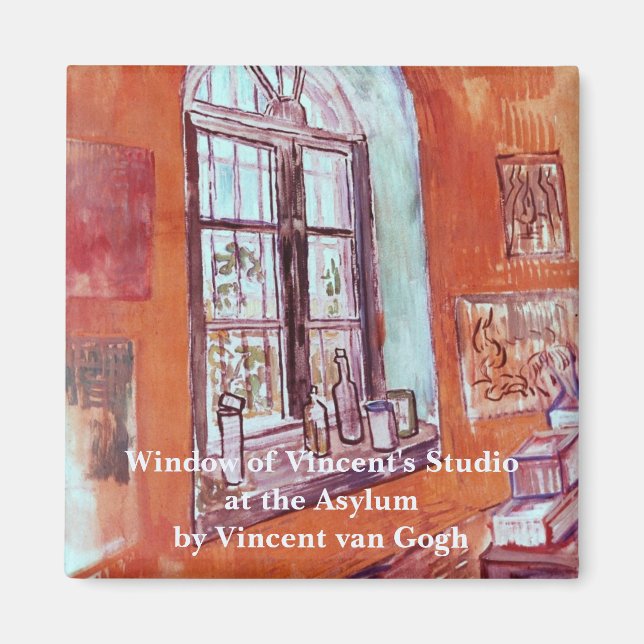 Window of Vincent van Gogh's Studio at the Asylum Magnet (Front)