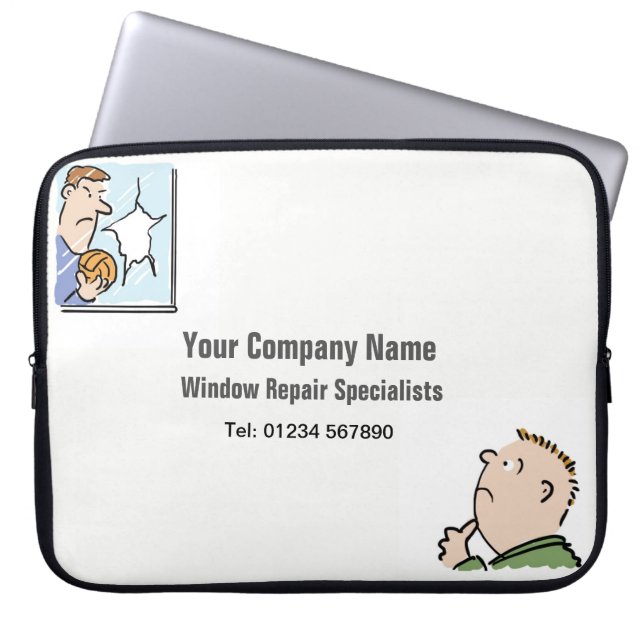 Window Repair Computer Sleeve (Front)