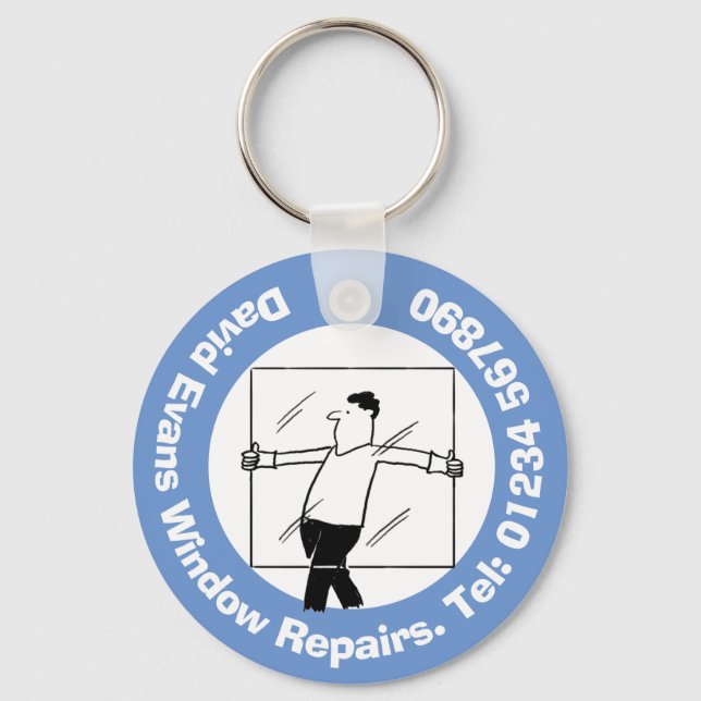Window Repairs Company Design. Key Ring (Front)