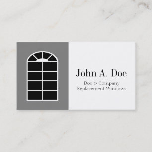 Window Replacement Installer/Company White Business Card
