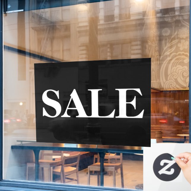 Window Sale Sign, Boutique Sale Sign, Modern  Window Cling (Cafe Window)