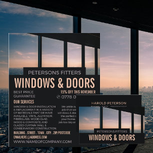 Window Scene, Window & Door Fitter Company Business Card