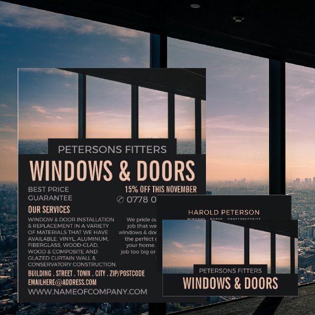 Window Scene, Window & Door Fitter Company Business Card (Creator Uploaded)