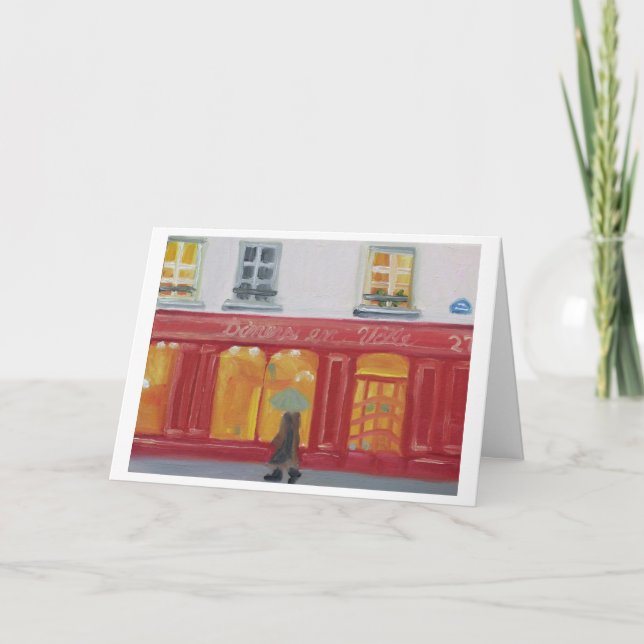 "Window Shopping on 27 rue de Varenne" Card (Front)