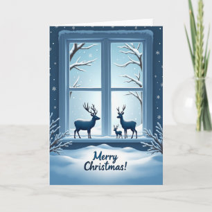 Window Snowfall Christmas Card