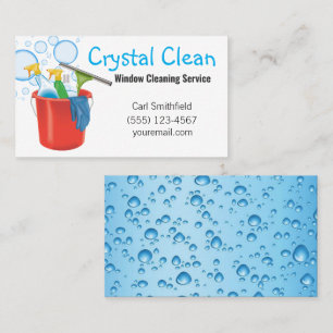 Window Squeegee Supplies Cleaning Service Business Card