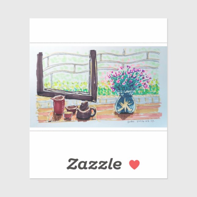 Window Tea and Flowers (Sheet)
