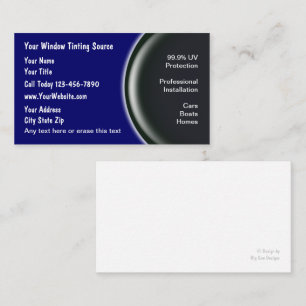 Window Tinting Business Cards
