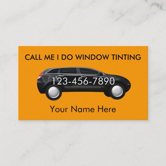 Window Tinting Business Cards (Front)