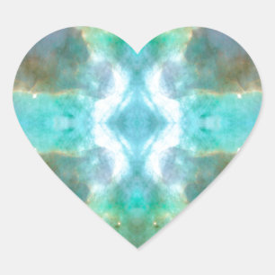 Window to Heaven Space Art Heart Sticker