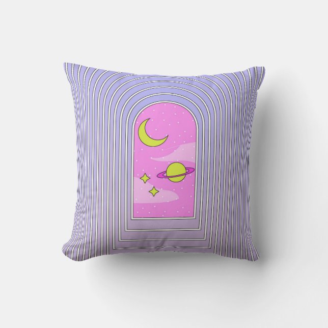 Window to the universe, esoteric cosmos digital ar cushion (Front)