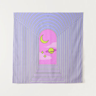 Window to the universe, esoteric cosmos digital ar tapestry
