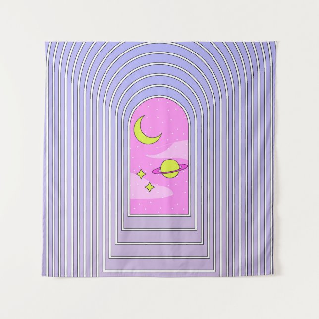 Window to the universe, esoteric cosmos digital ar tapestry (Front)