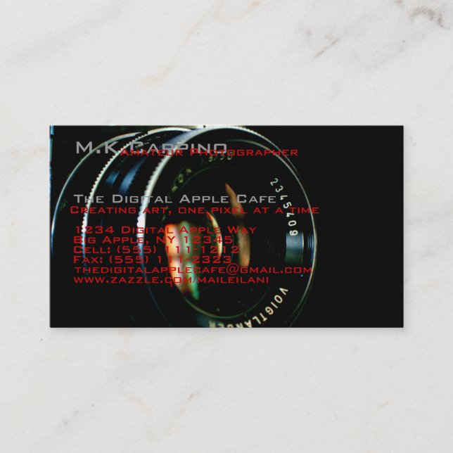 Window to the world business card (Front)