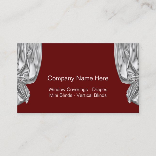 Window Treatment Fashions Business Cards (Front)