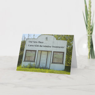 Window Treatments - Funny Change of Address Announcement