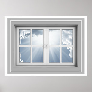 Window View Poster Good Morning