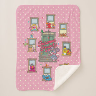 Window Vintage Art Sherpa Blanket