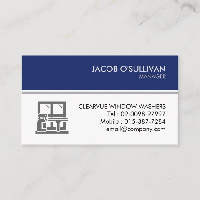 Window Washer House Cleaning  Business Card (Front)